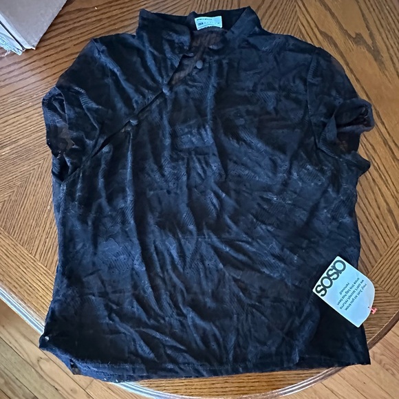 Elegant Black Lace Top. ASOS. Size L. NWT - Picture 6 of 6